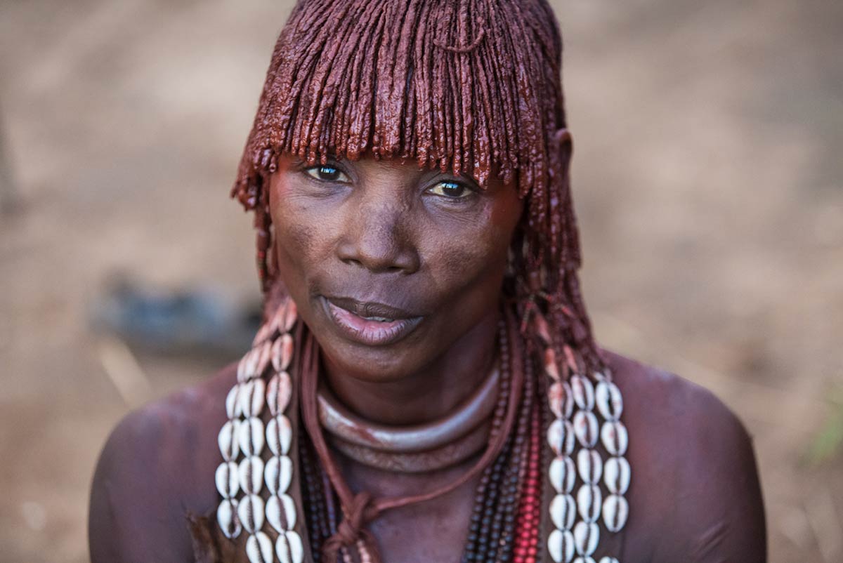 Woman from Hamar tribe, Omo valley, Ethiopia